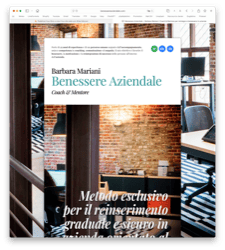   Benessere Aziendale – Barbara Mariani: coaching e mentoring per favorire il reinserimento, il benessere organizzativo e lo sviluppo delle persone nelle aziende